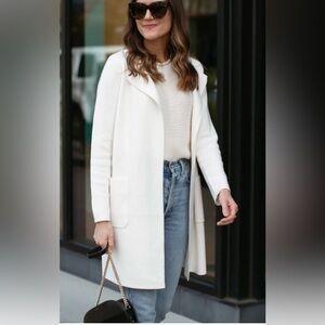 NWT J Crew Cream Open Front Cardigan